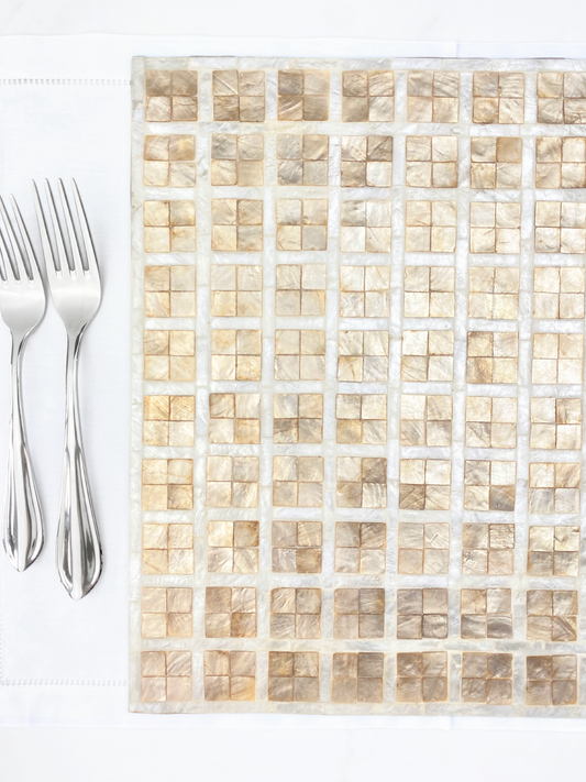 Capiz Window Reversible Plate Chargers, Set of 2