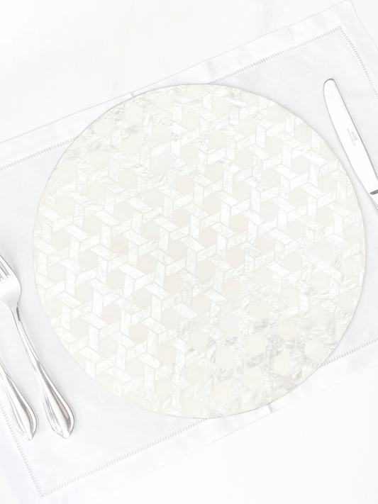 Solihiya Reversible Capiz Plate Chargers, Set of 2