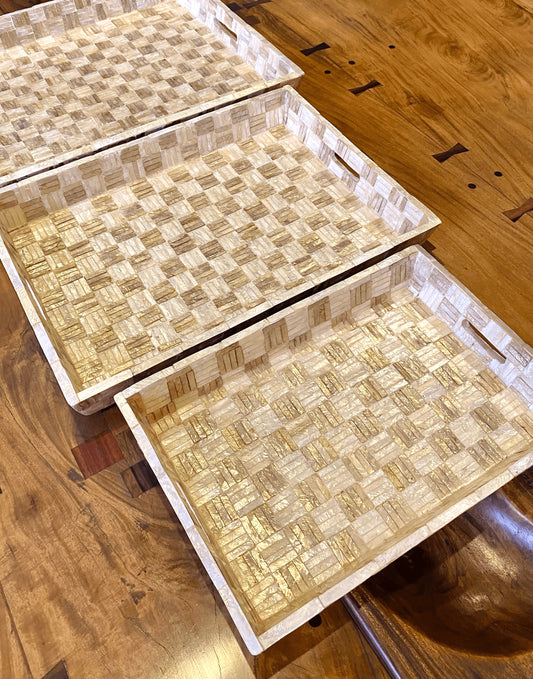 Banig Rectangular Capiz Trays