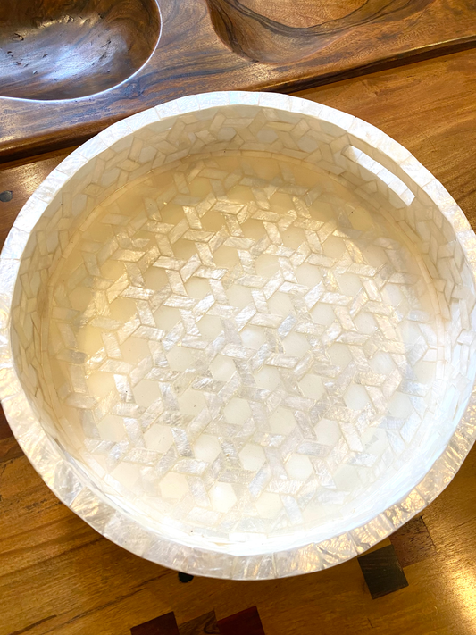 Solihiya Round Capiz Trays