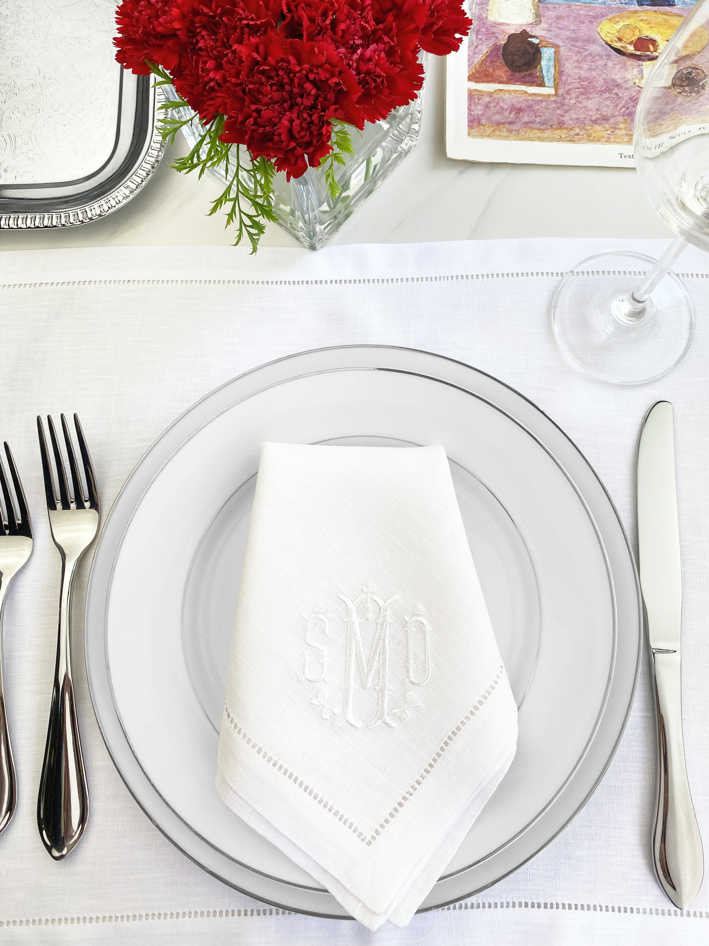 Victoria Monogram Table Napkins, Set of 2