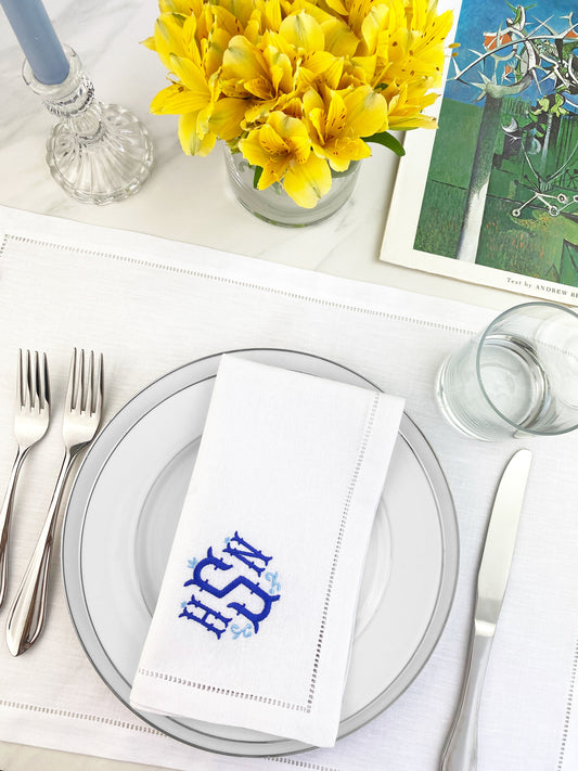 Victoria Monogram Table Napkins, Set of 2