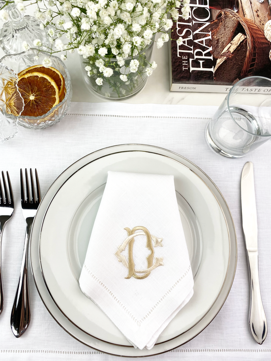 Celestia Monogram Table Napkins, Set of 2