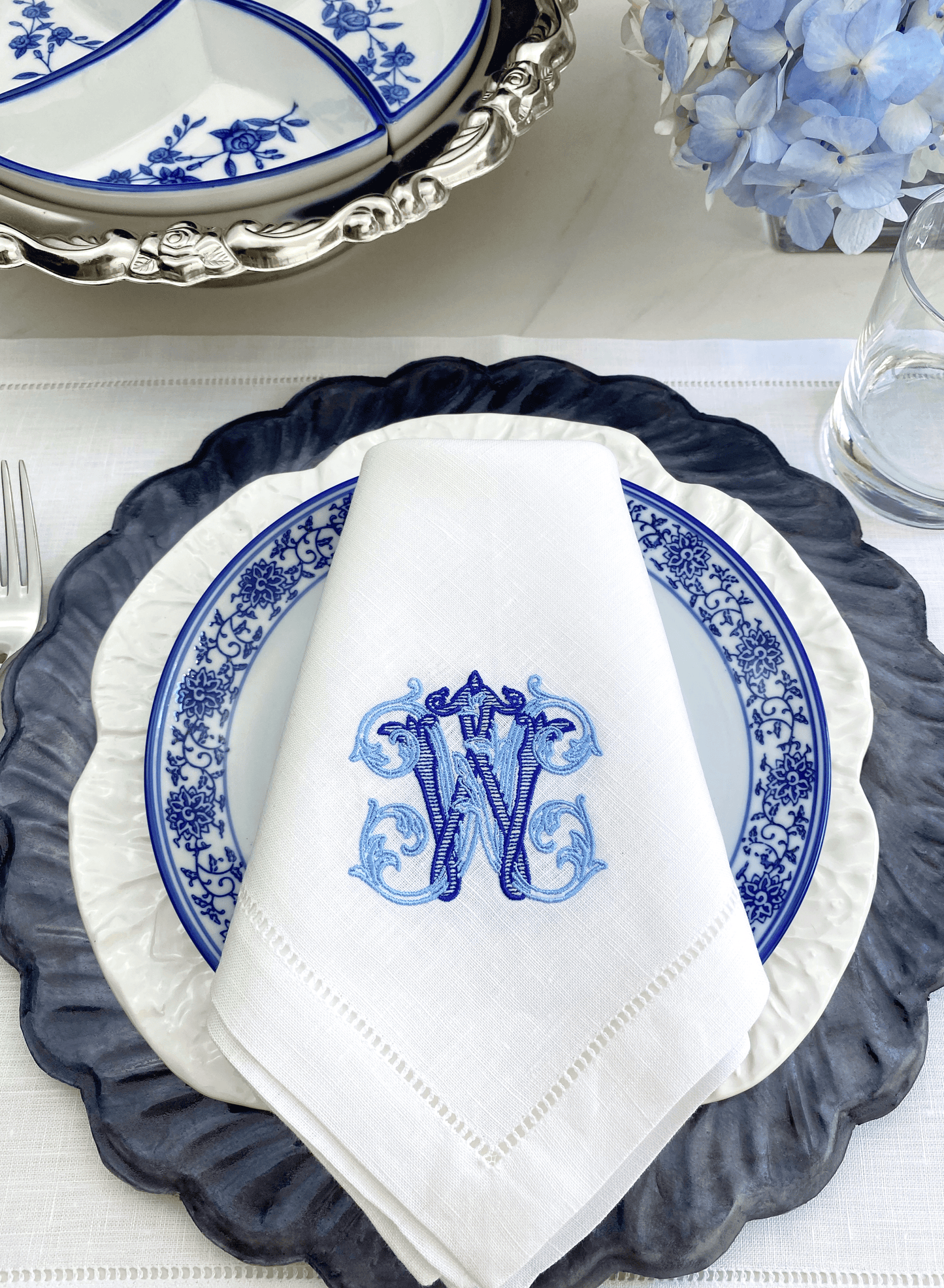 Florence Monogram Table Napkins, Set of 2