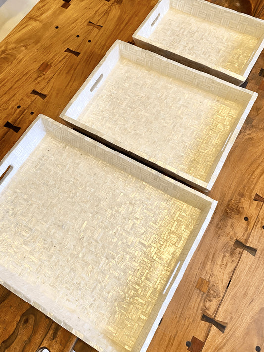 Banig Rectangular Capiz Trays