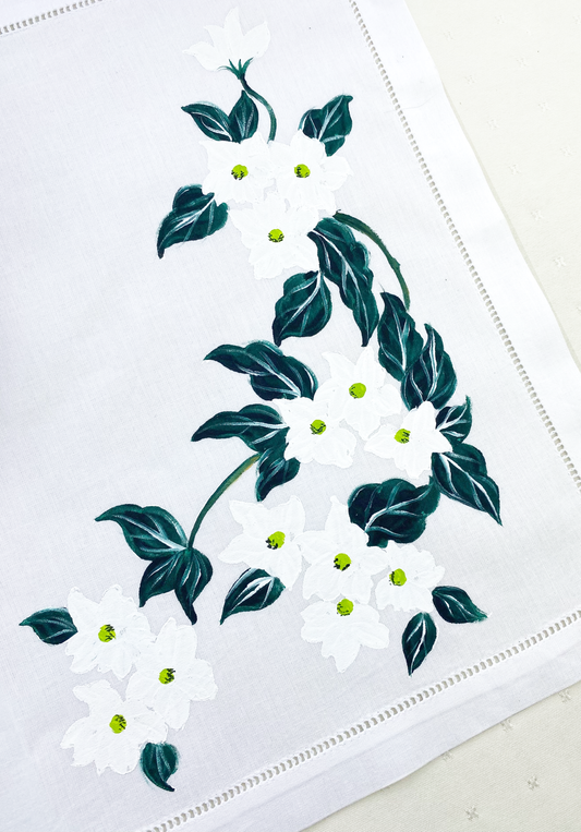 Sampaguita Hand Painted Placemats, Set of 2