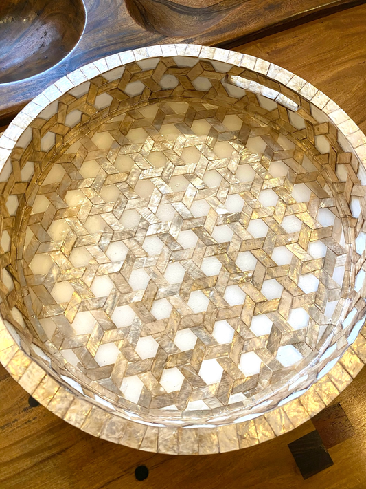 Solihiya Round Capiz Trays