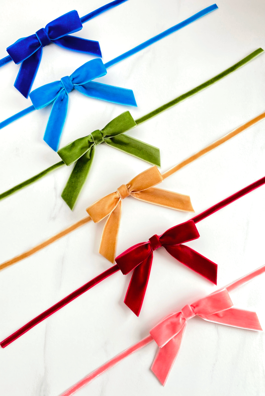 Velvet Napkin Bows, Set of 2