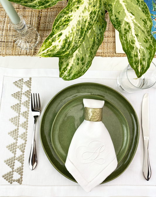 Tala Linen Hemstitch Placemats, Set of 2