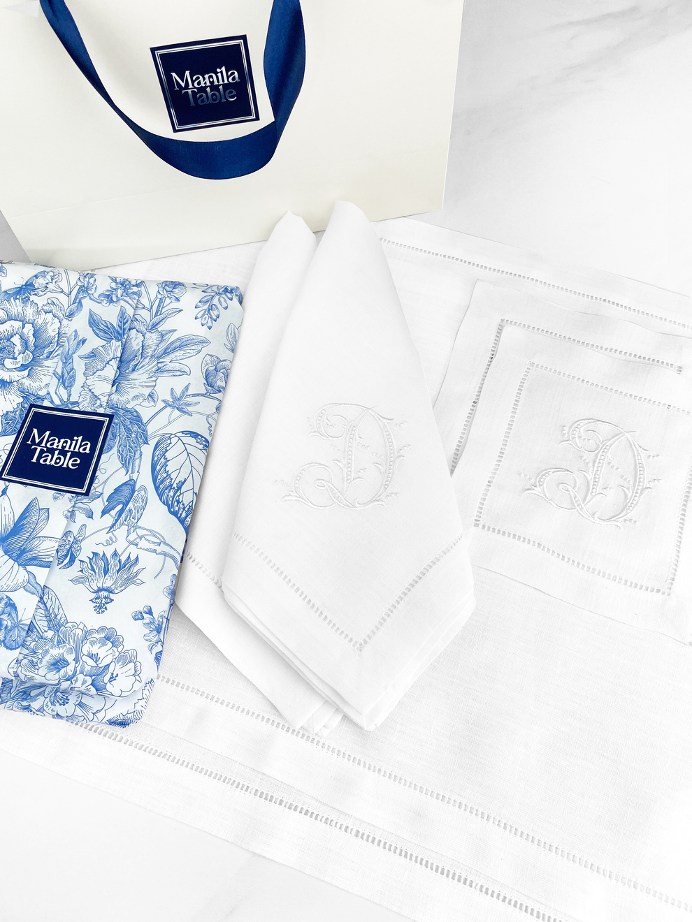 Prima Set Table Napkins, Placemats, Cocktail Napkins Manila Table