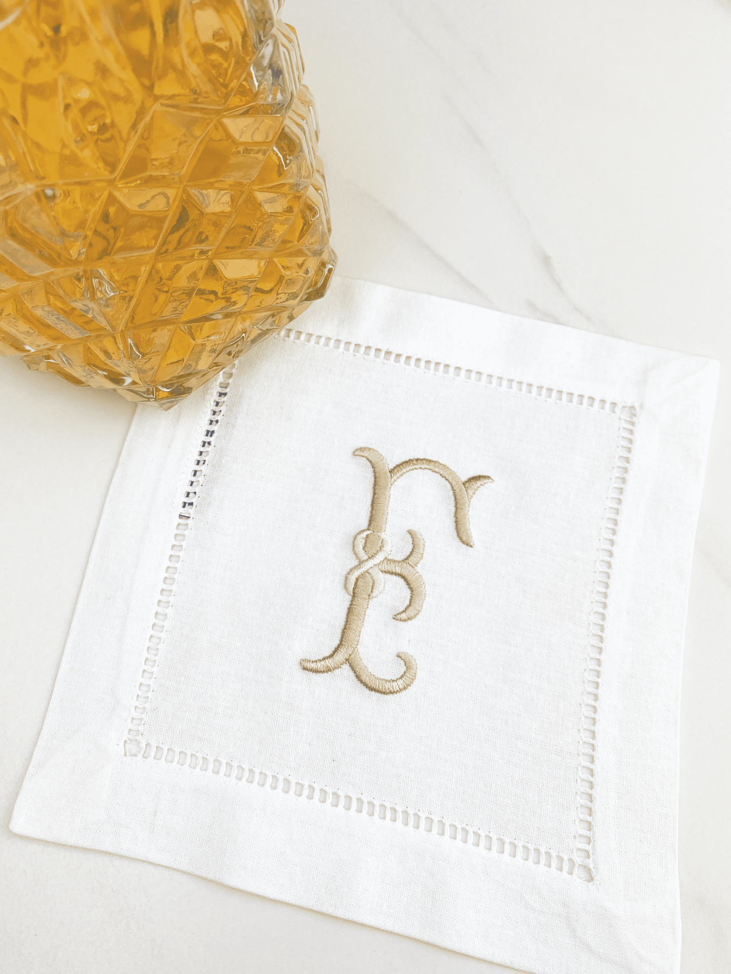 Chopin Monogram Cocktail Napkins, Set of 2